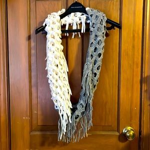 Grey/White infinity scarf